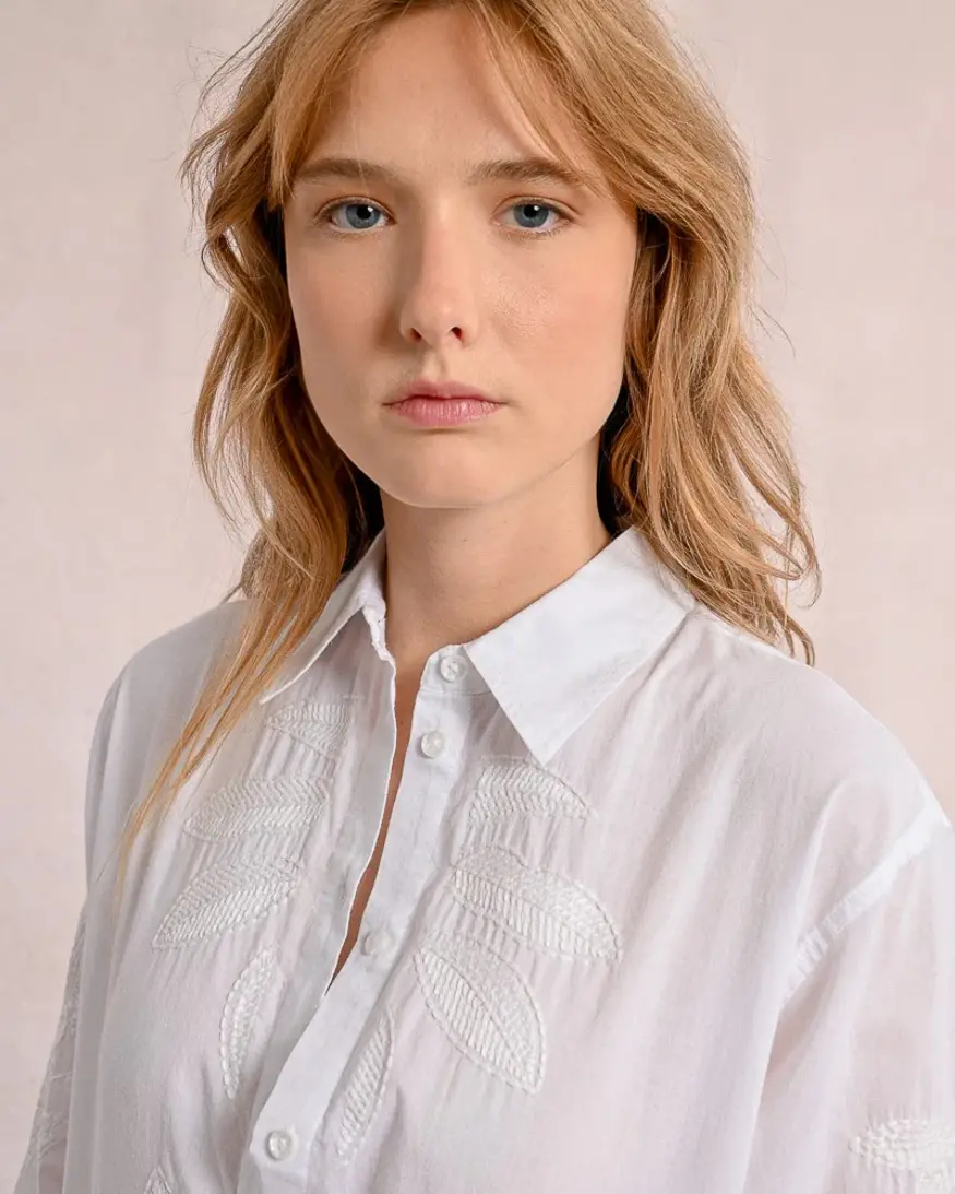 Molly Bracken Oversize Embroidered Button Down