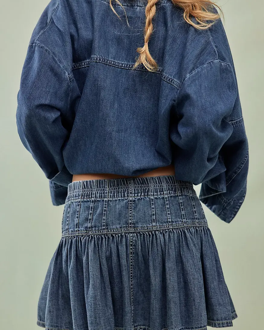 Free People Roselle Denim Mini
