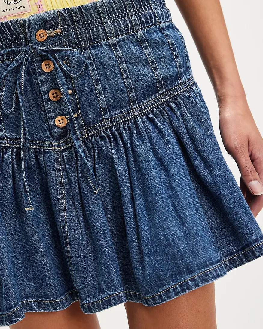 Free People Roselle Denim Mini