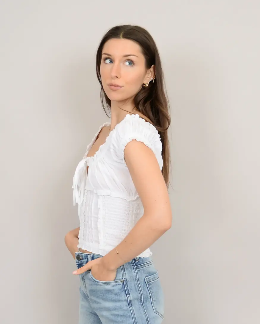 RD Style Mica Shirred Top