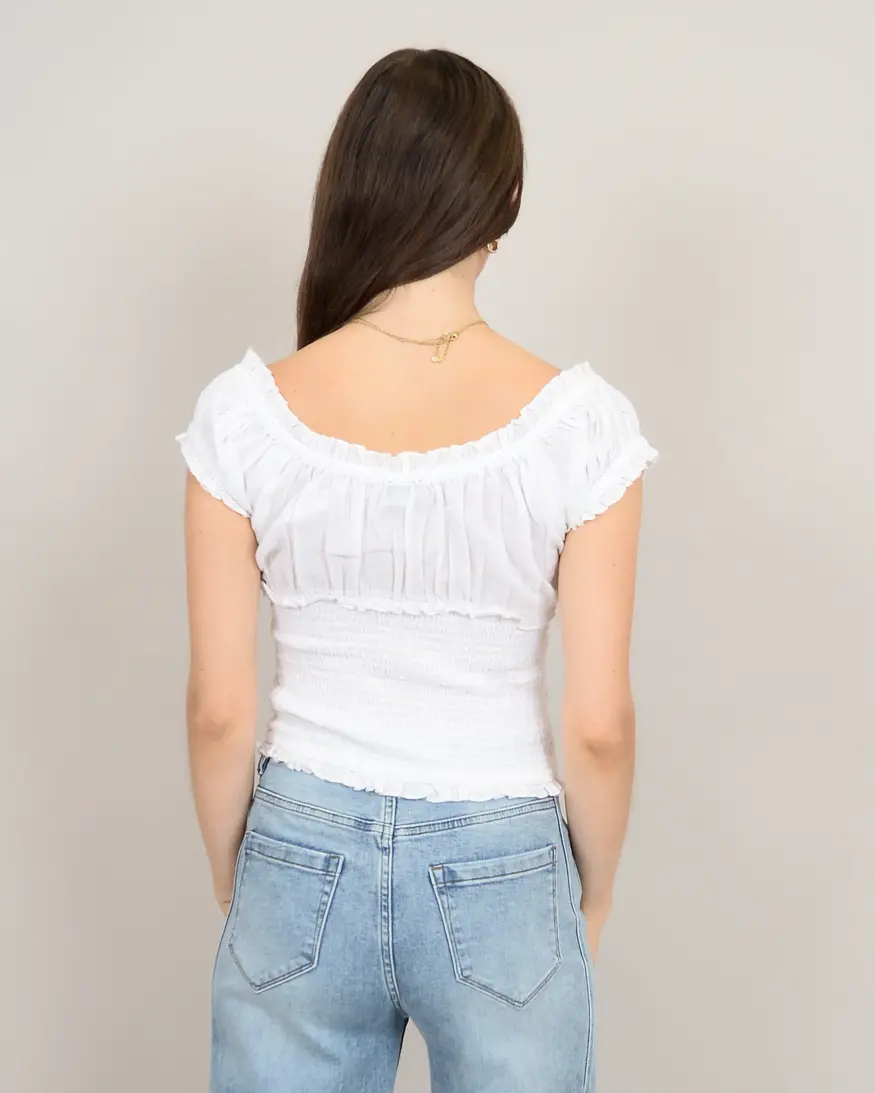 RD Style Mica Shirred Top