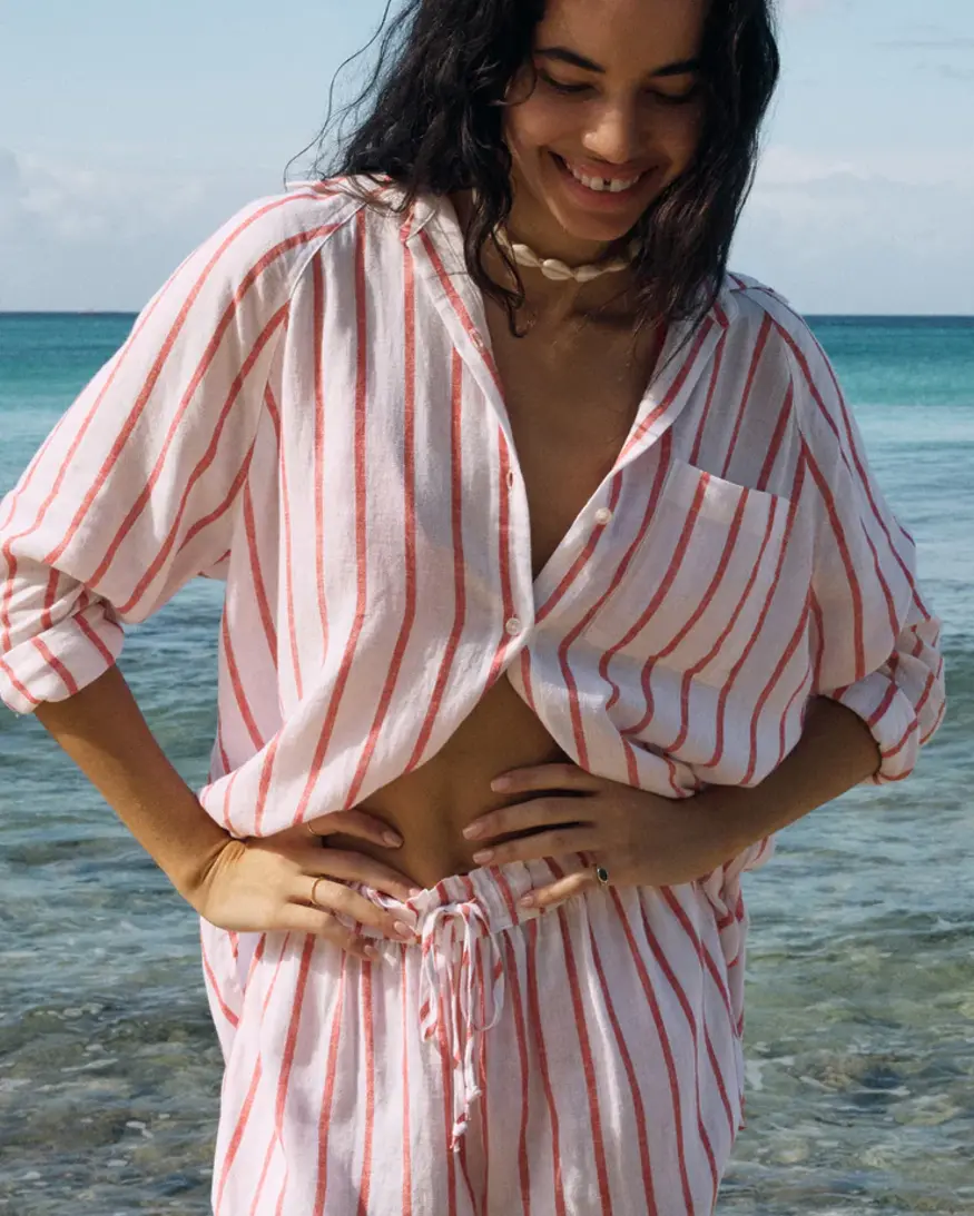 Z-Supply The Perfect Linen Stripe Top