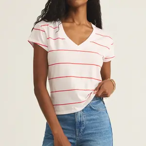 Z-Supply Striped Modern V-Neck