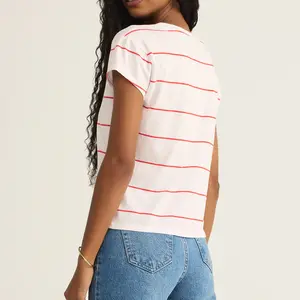 Z-Supply Striped Modern V-Neck