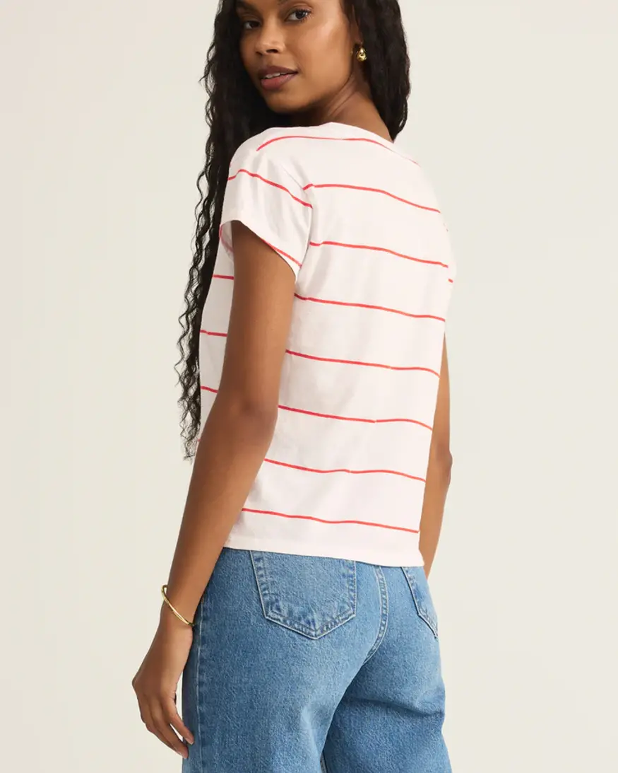 Z-Supply Striped Modern V-Neck