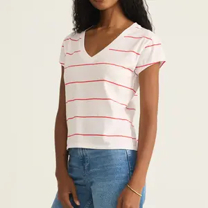 Z-Supply Striped Modern V-Neck