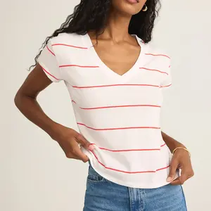 Z-Supply Striped Modern V-Neck