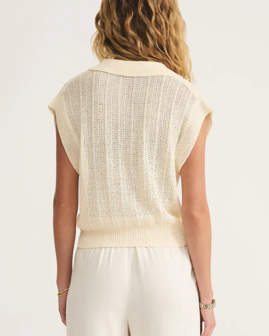 Z-Supply Lauden Crochet Polo Top