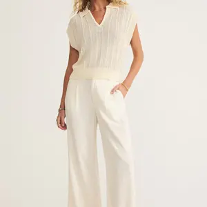 Z-Supply Lauden Crochet Polo Top
