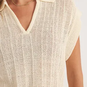Z-Supply Lauden Crochet Polo Top