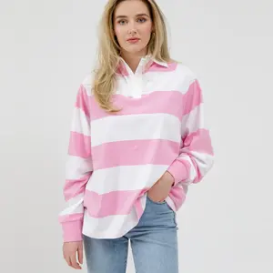 Brunette The Label Stripe Rugby Polo