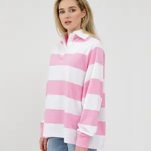 Brunette The Label Stripe Rugby Polo