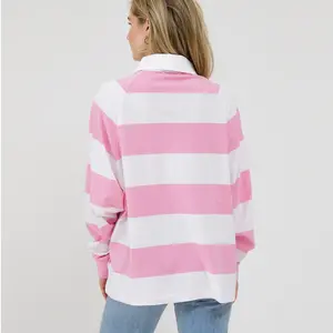 Brunette The Label Stripe Rugby Polo
