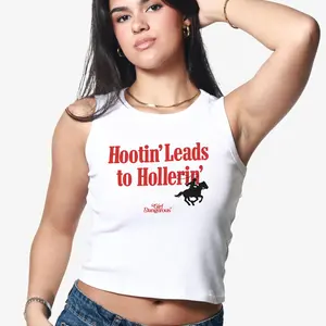 Girl Dangerous Hootin' Ribbed Crop Tank