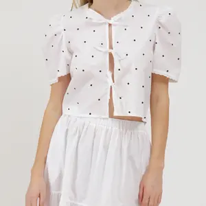 Brunette The Label Poplin Tie Up Top