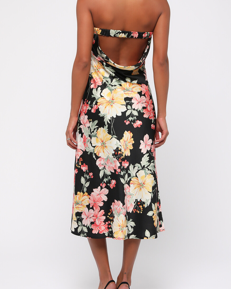 Lulus Aire Strapless Midi Dress
