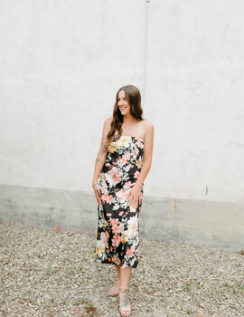 Aire Strapless Midi Dress