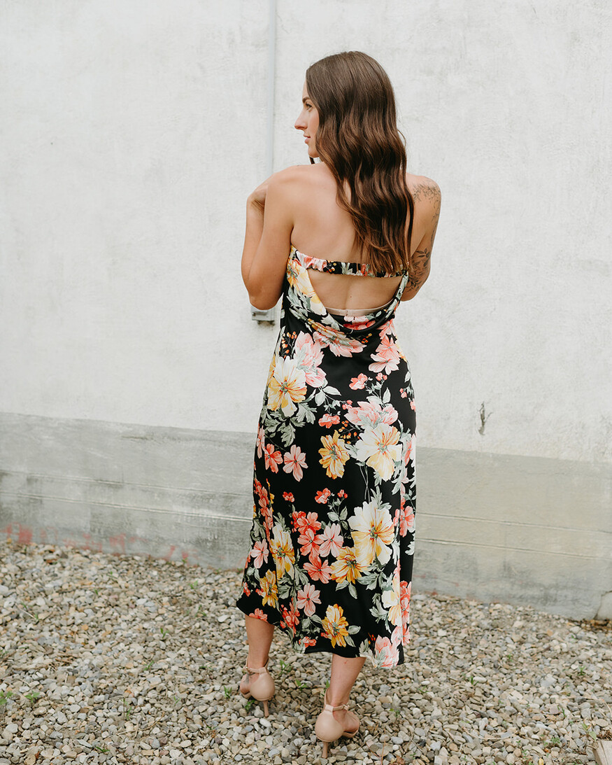 Lulus Aire Strapless Midi Dress
