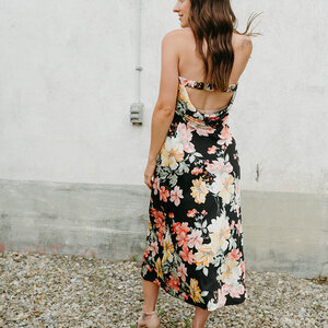 Lulus Aire Strapless Midi Dress