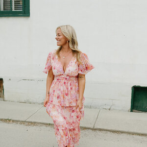 Lulus Eva Tiered Midi Dress