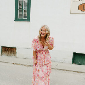 Lulus Eva Tiered Midi Dress