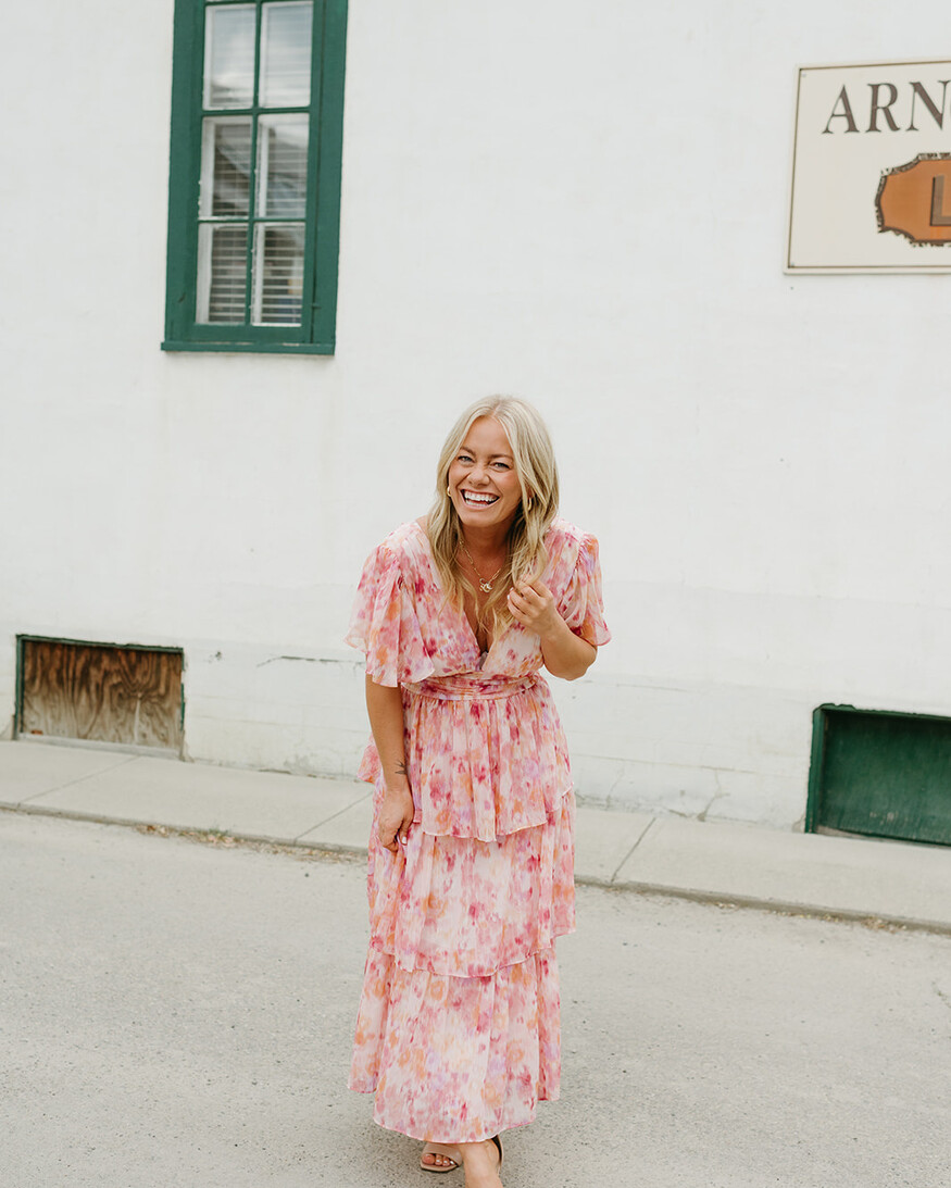 Lulus Eva Tiered Midi Dress