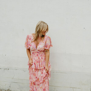 Lulus Eva Tiered Midi Dress