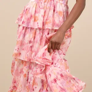 Lulus Eva Tiered Midi Dress