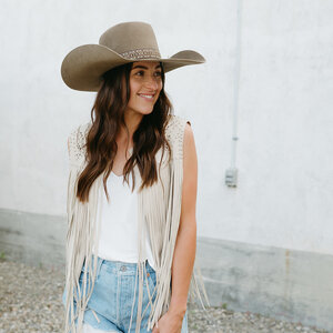 Faux Leather Fringe Vest
