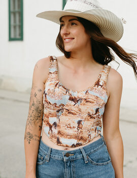 Horse Jacquard Corset