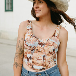 Horse Jacquard Corset