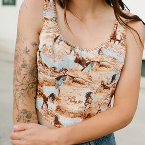 Horse Jacquard Corset