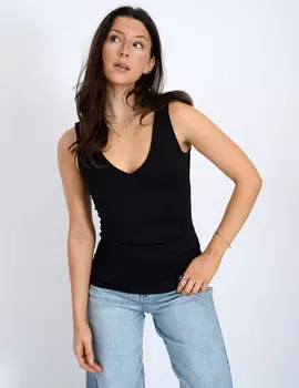 RD Style Valentina Double V-Neck Top