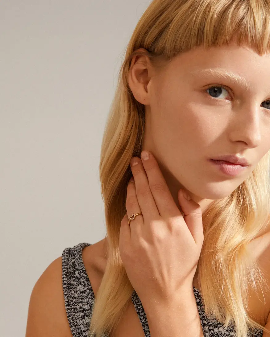 Pilgrim Lulu Stack Ring - Crystal Heart