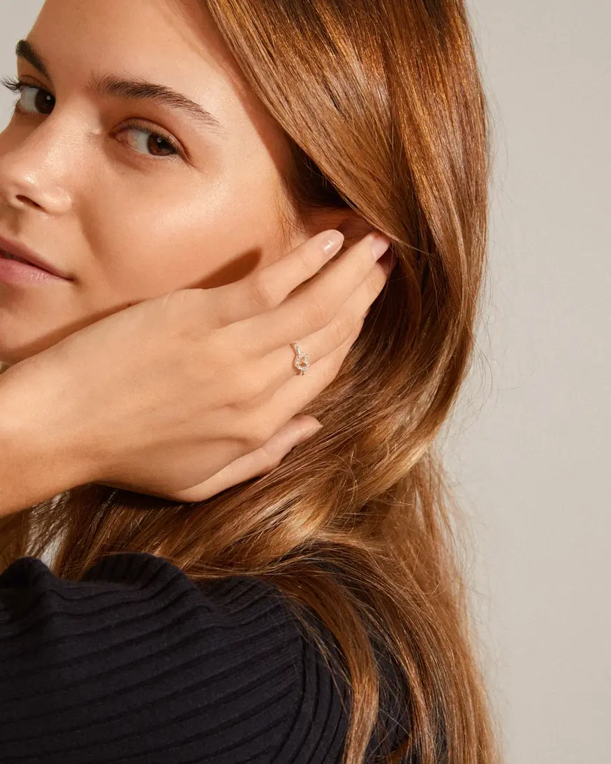 Pilgrim Lulu Stack Ring - Crystal Heart