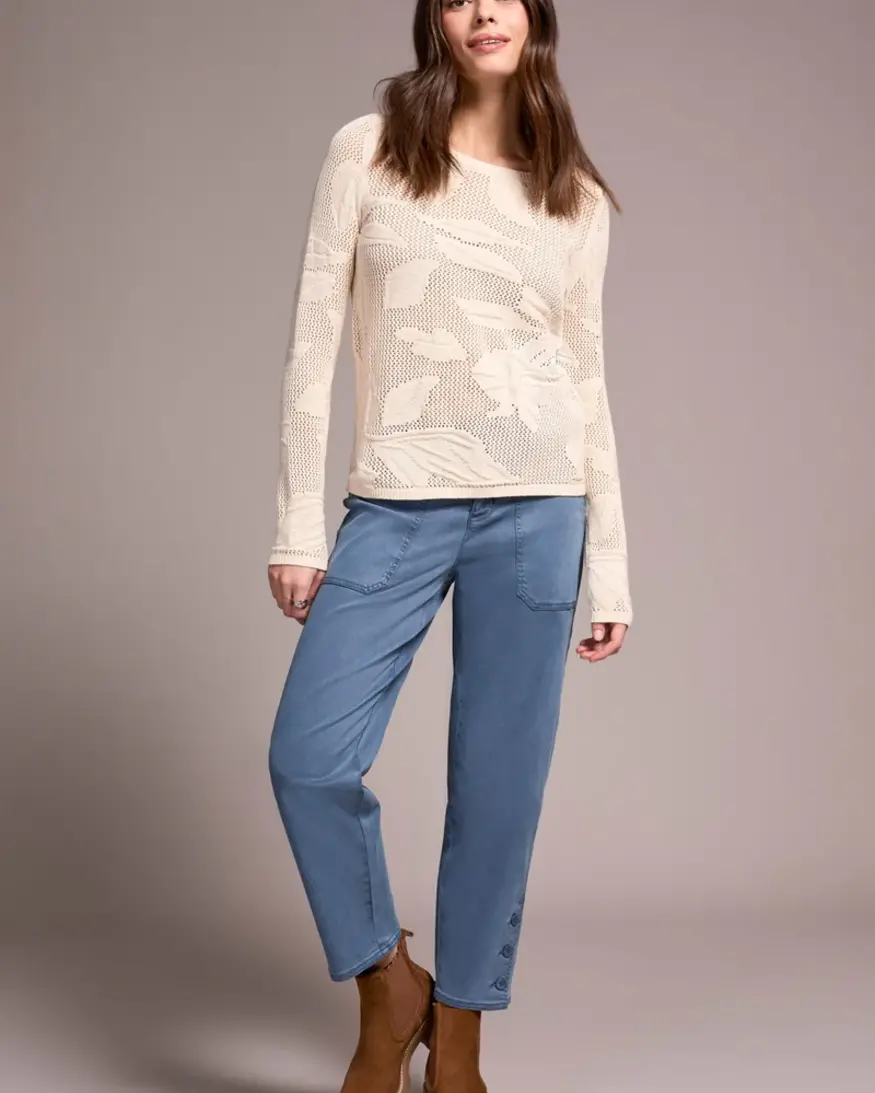 Tribal Summit Boat Neck Sweater