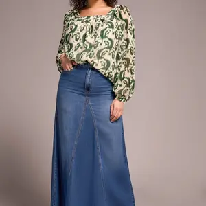 Tribal Sybdi Denim Maxi Skirt