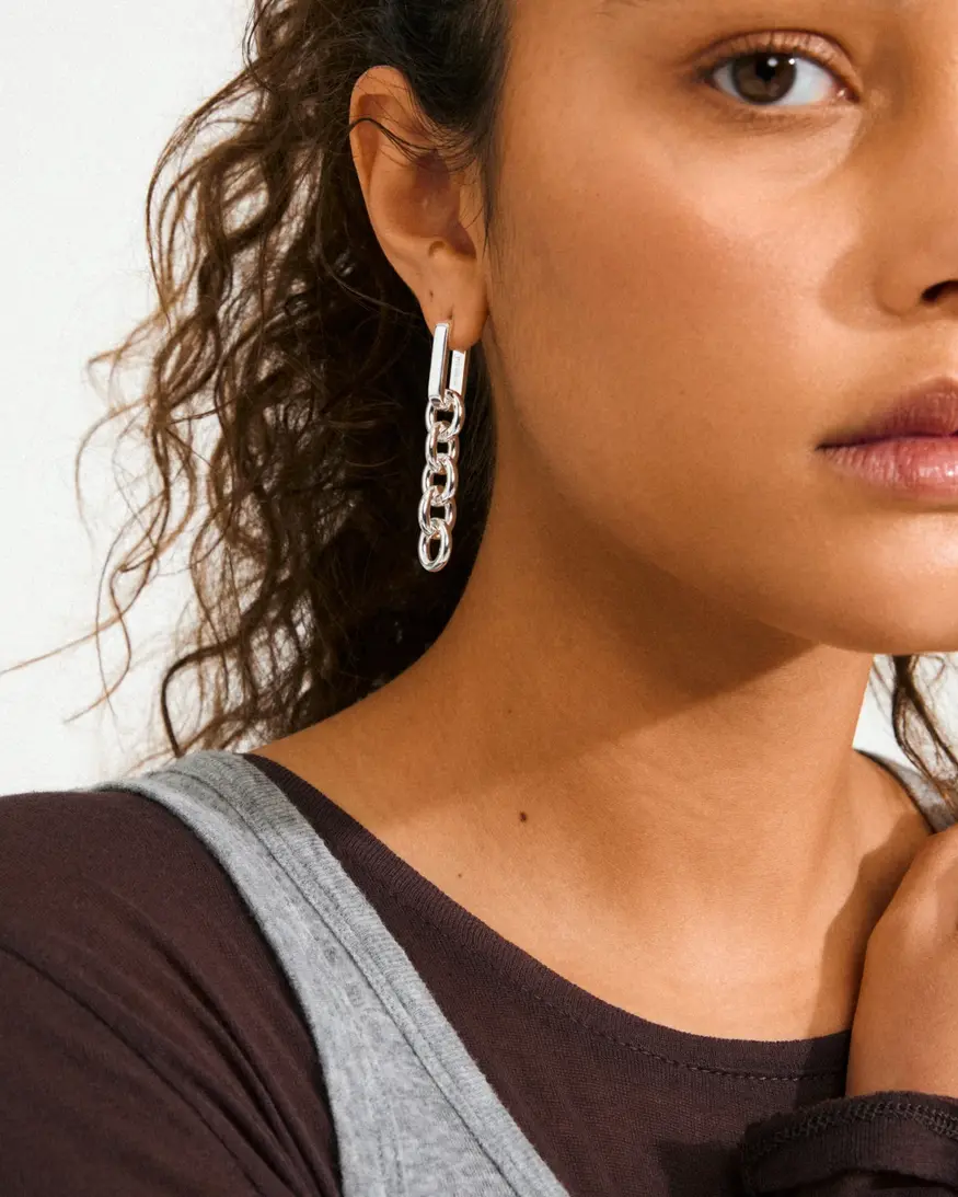 Pilgrim Phase Chain Earrings