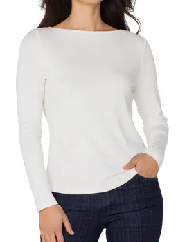 Liverpool LS Boat Neck Knit Top