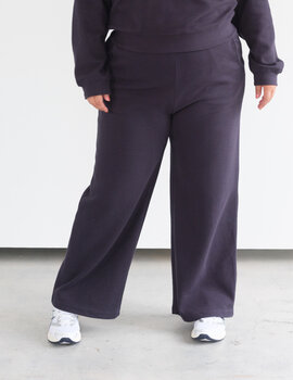 Brunette The Label Waffle Wide Leg Pant