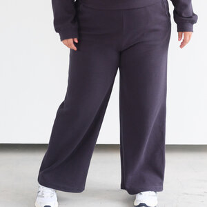 Brunette The Label Waffle Wide Leg Pant