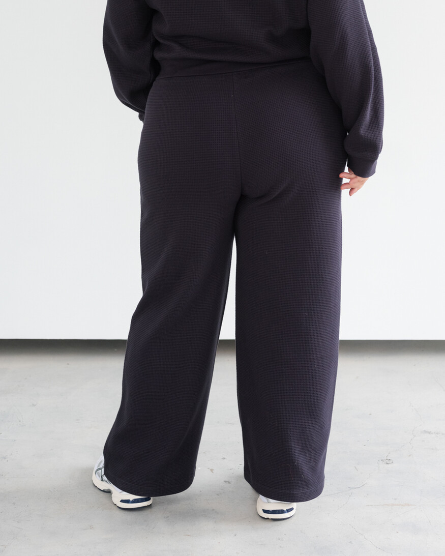 Brunette The Label Waffle Wide Leg Pant