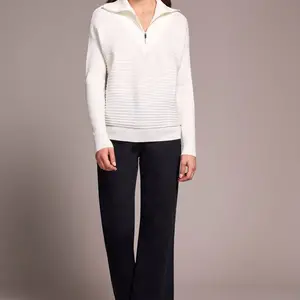 Tribal Sonica Zip Neck Sweater