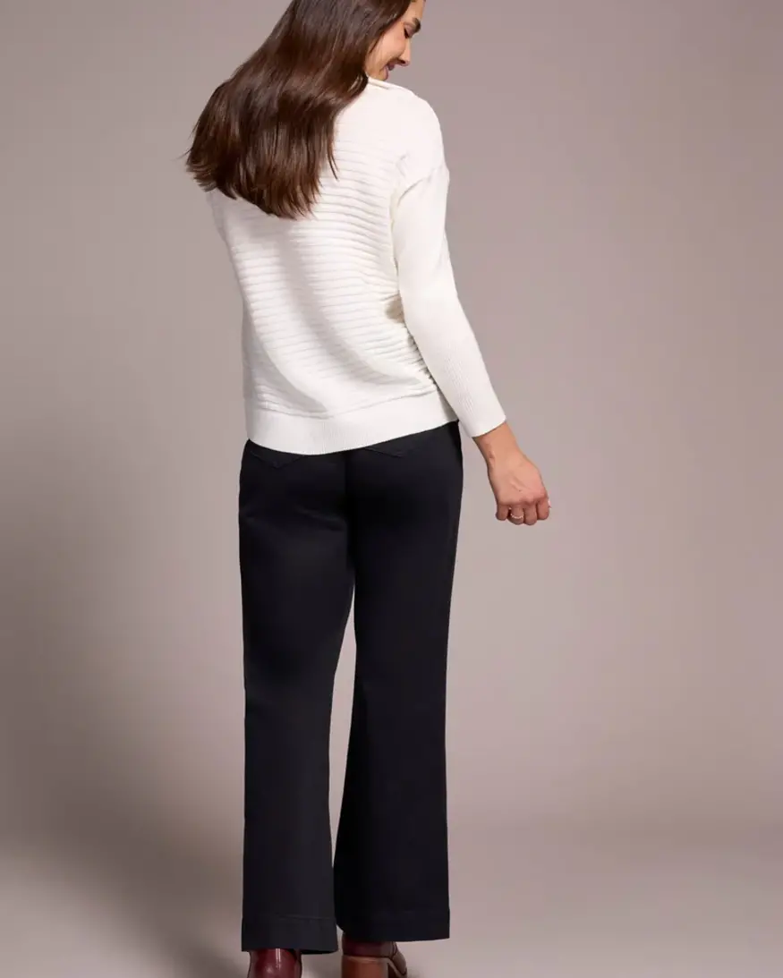 Tribal Sonica Zip Neck Sweater