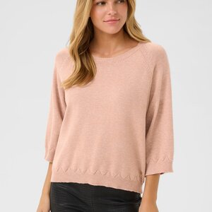 Cream Dela 3/4 Sleeve Pullover