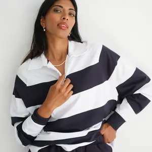 Brunette The Label Stripe Rugby Polo Brunette The Label Stripe Rugby Polo