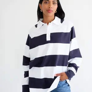 Brunette The Label Stripe Rugby Polo Brunette The Label Stripe Rugby Polo