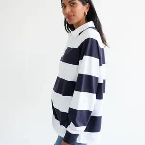 Brunette The Label Stripe Rugby Polo Brunette The Label Stripe Rugby Polo