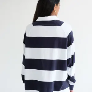 Brunette The Label Stripe Rugby Polo Brunette The Label Stripe Rugby Polo