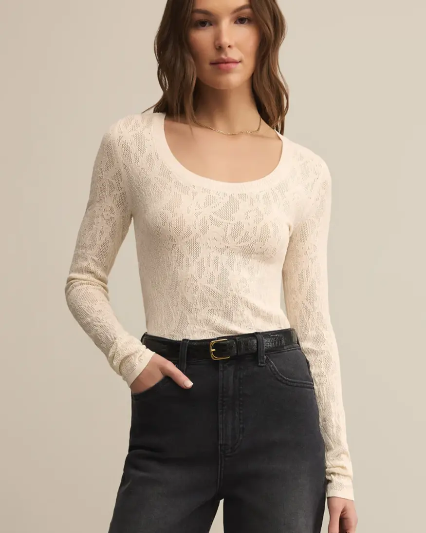 Z-Supply Tibi Scoop Mesh Sweater